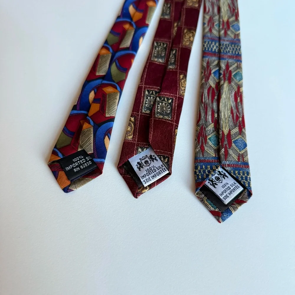 Lot of 3 Vintage Silk Tie J. Garcia Collector’s Edition Metropolitan Museum Art